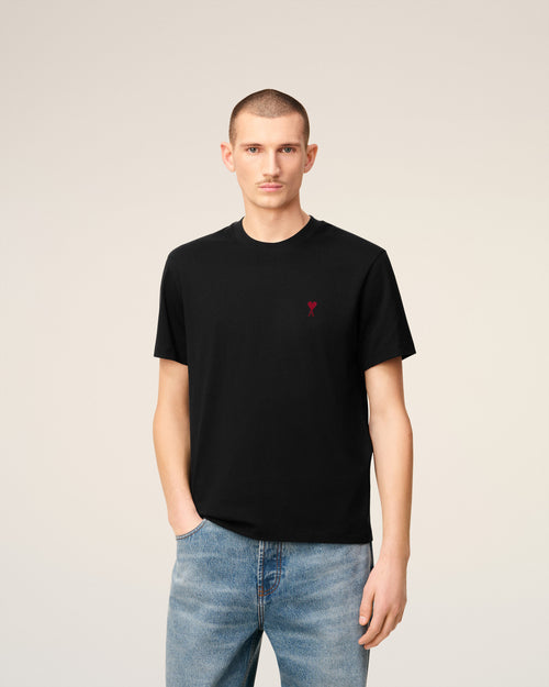 T-Shirt Noir Ami de Coeur En Coton