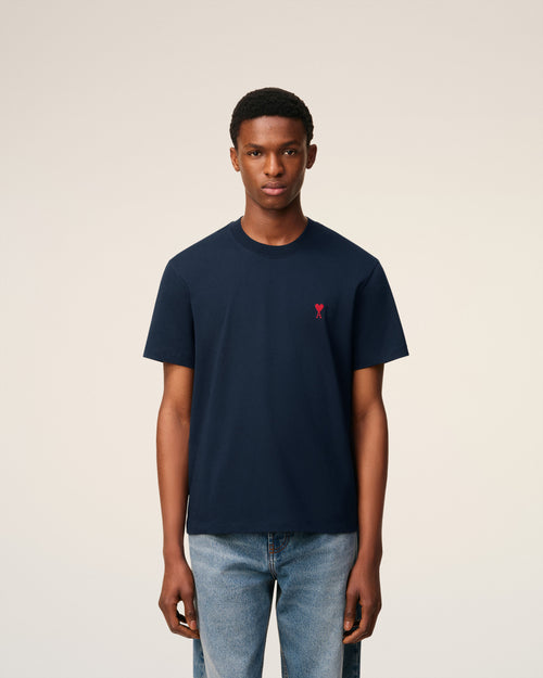 T-Shirt Bleu Marine Ami de Coeur En Coton