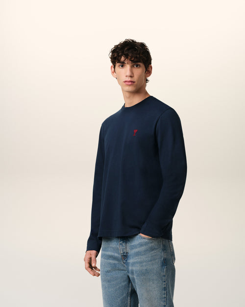 T-Shirt Bleu Marine Ami de Coeur En Coton