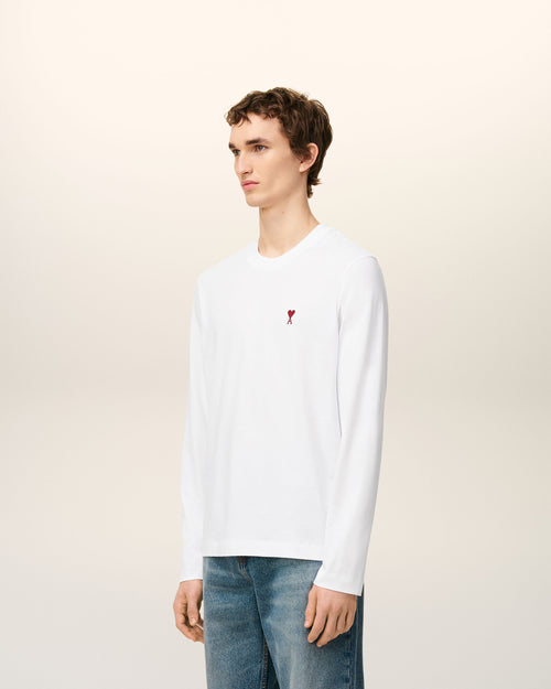 T-Shirt Blanc Manches Longues Ami de Coeur En Coton
