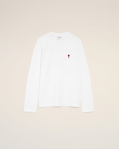 T-Shirt Blanc Manches Longues Ami de Coeur En Coton
