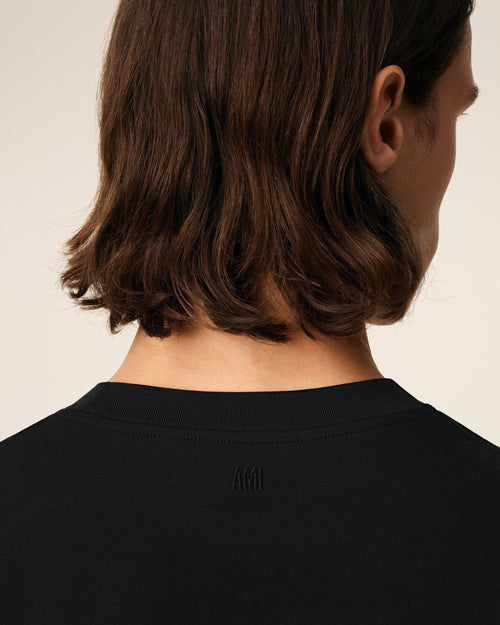 T-Shirt Noir Manches Longues Ami de Coeur En Coton