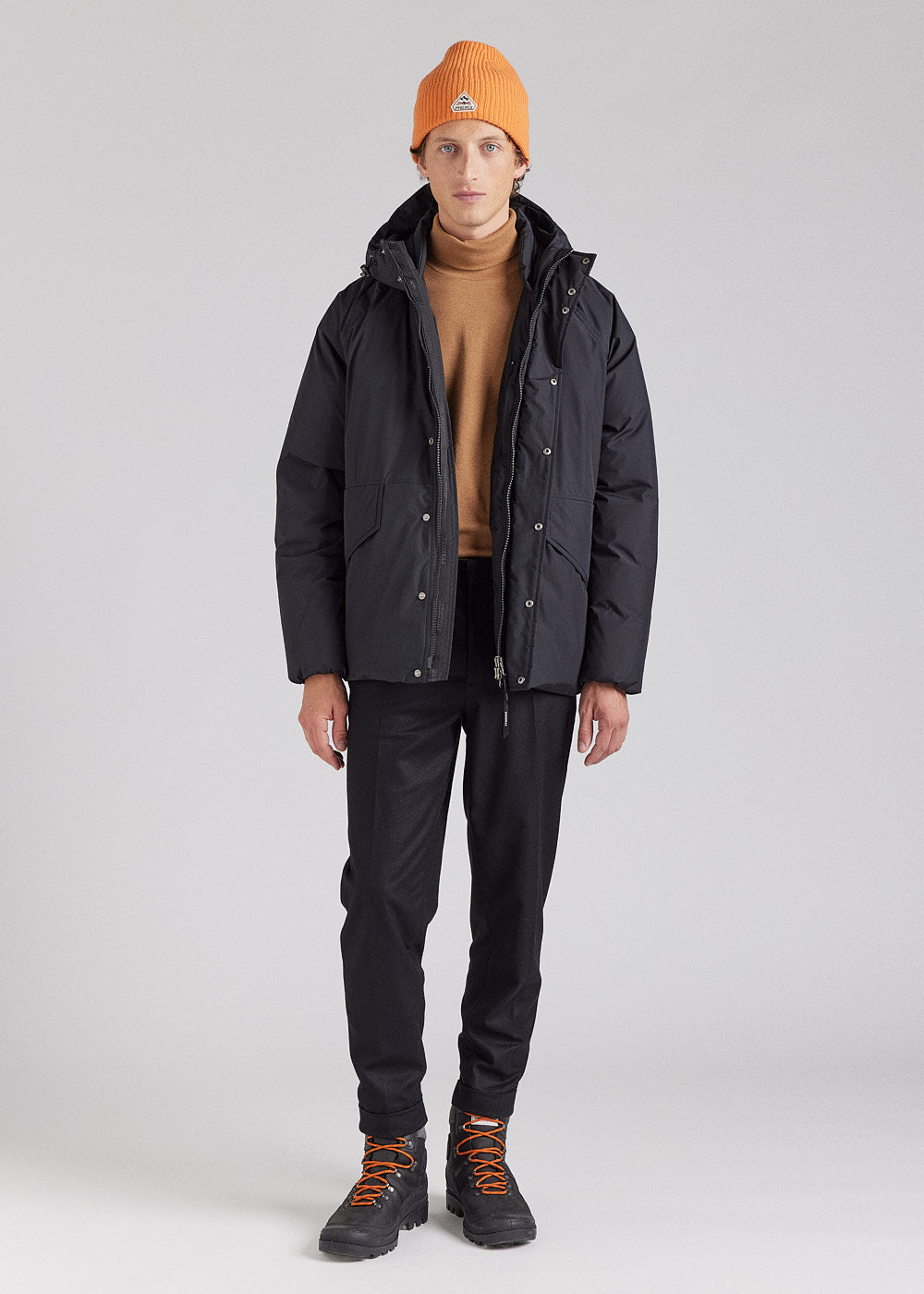 Parka courte homme Pyrenex Covert en duvet naturel Black