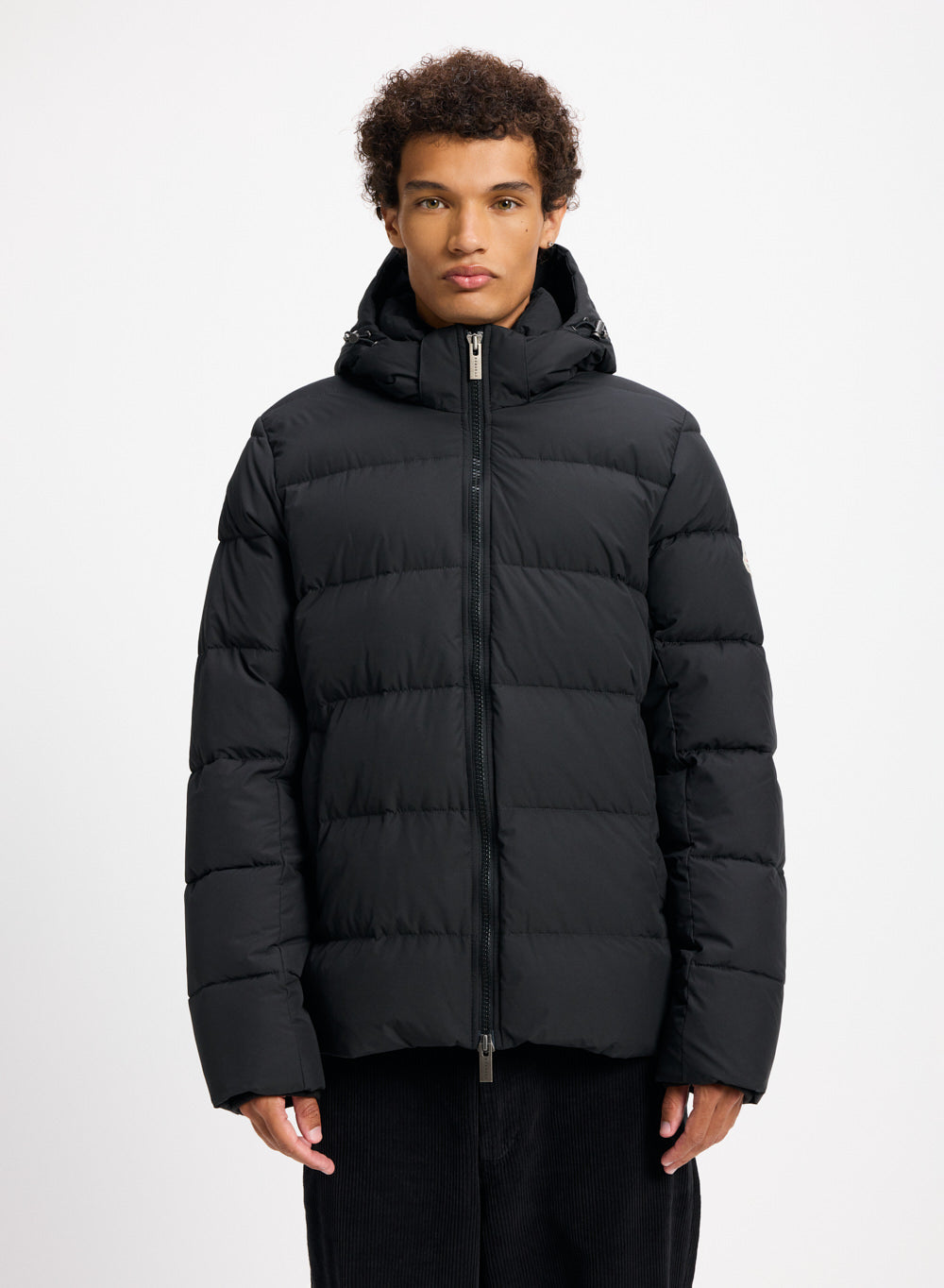 Doudoune à capuche amovible Pyrenex Spoutnic bleu marine