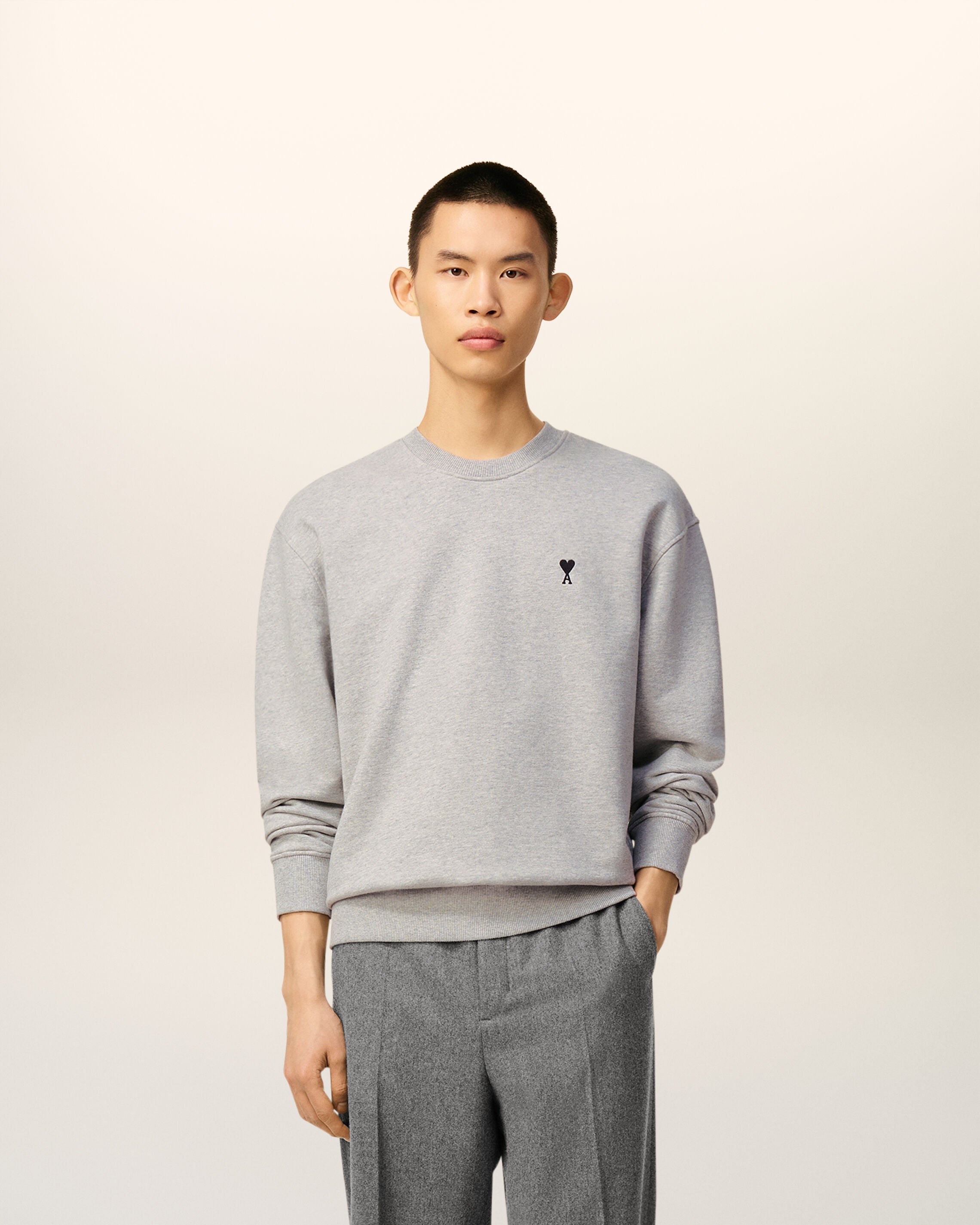 Sweatshirt Gris Ami De Coeur En Coton