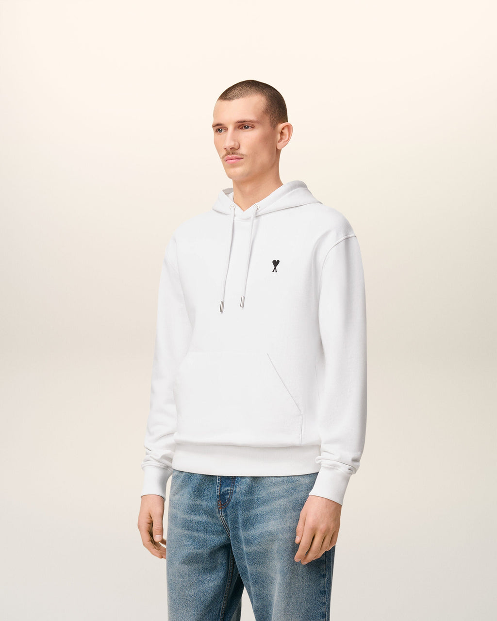 Hoodie Blanc Ami De Coeur En Coton