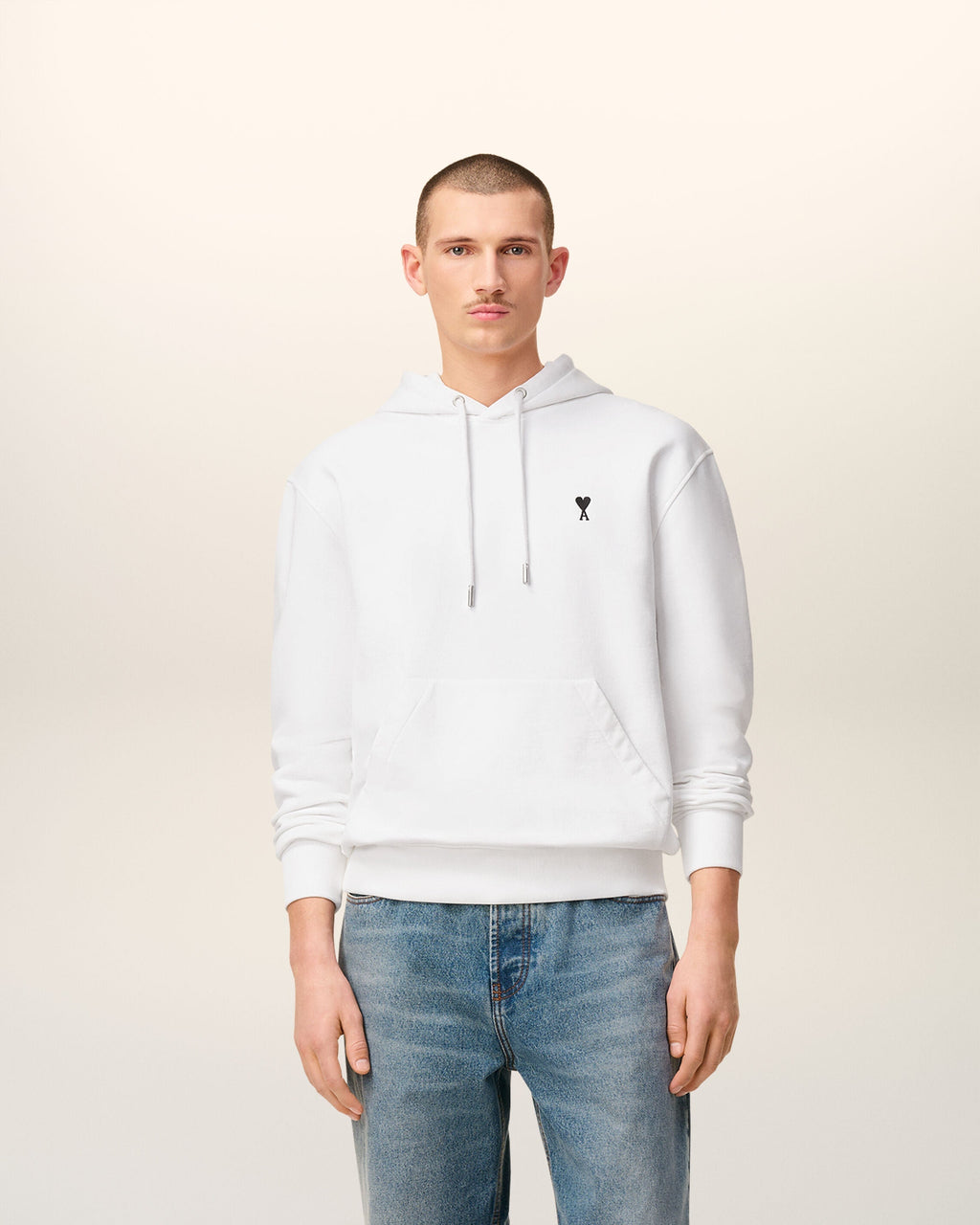 Hoodie Blanc Ami De Coeur En Coton