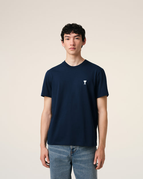 T-Shirt Bleu Marine Ami de Coeur En Coton