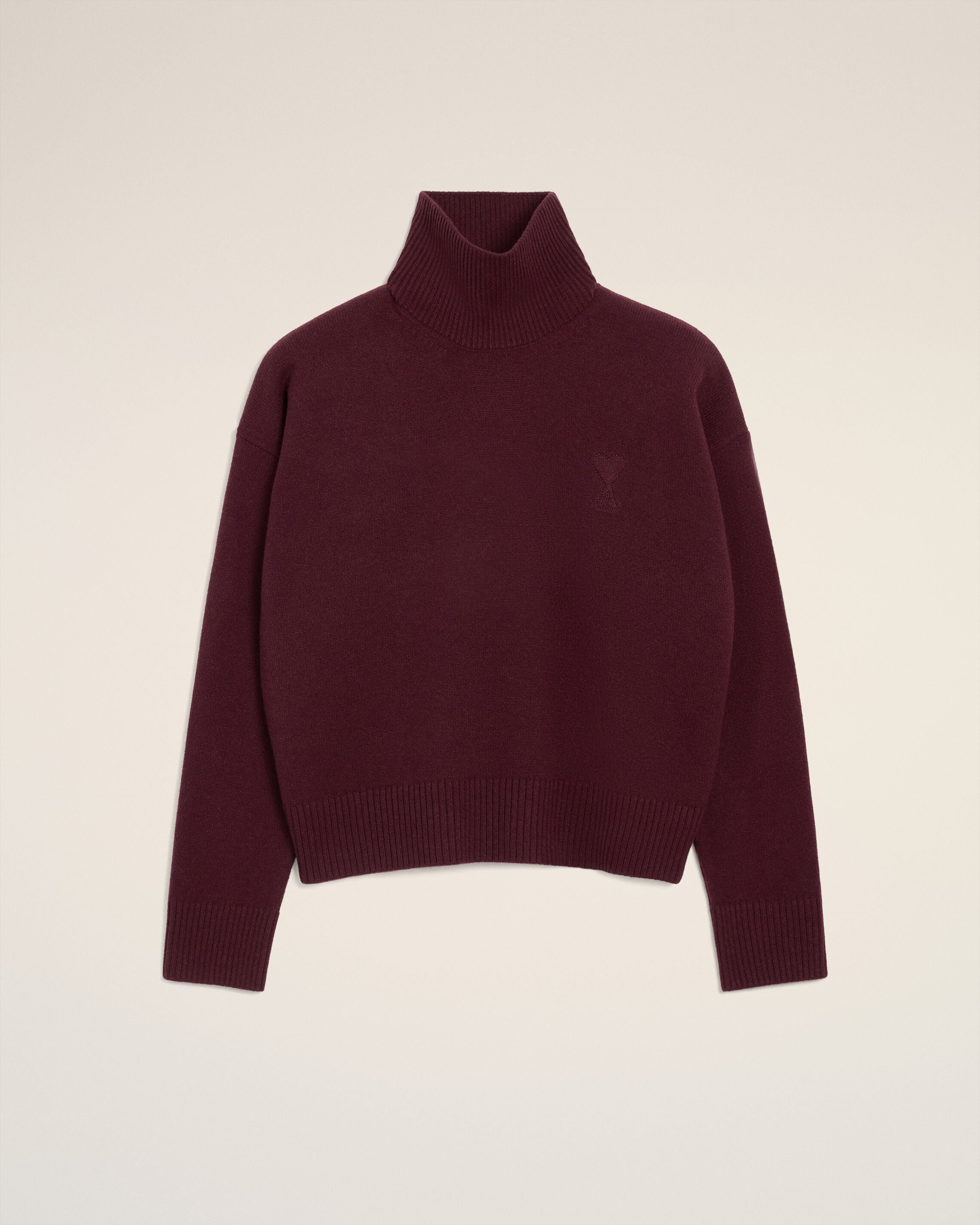 Pull Blanc Col Cheminée Ami De Coeur En Laine