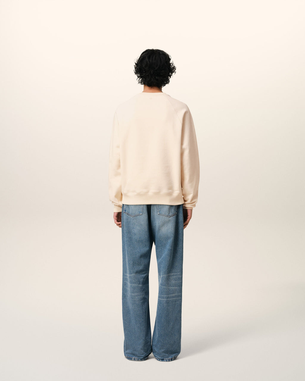 Sweatshirt Beige Patch Ami de Coeur En Coton