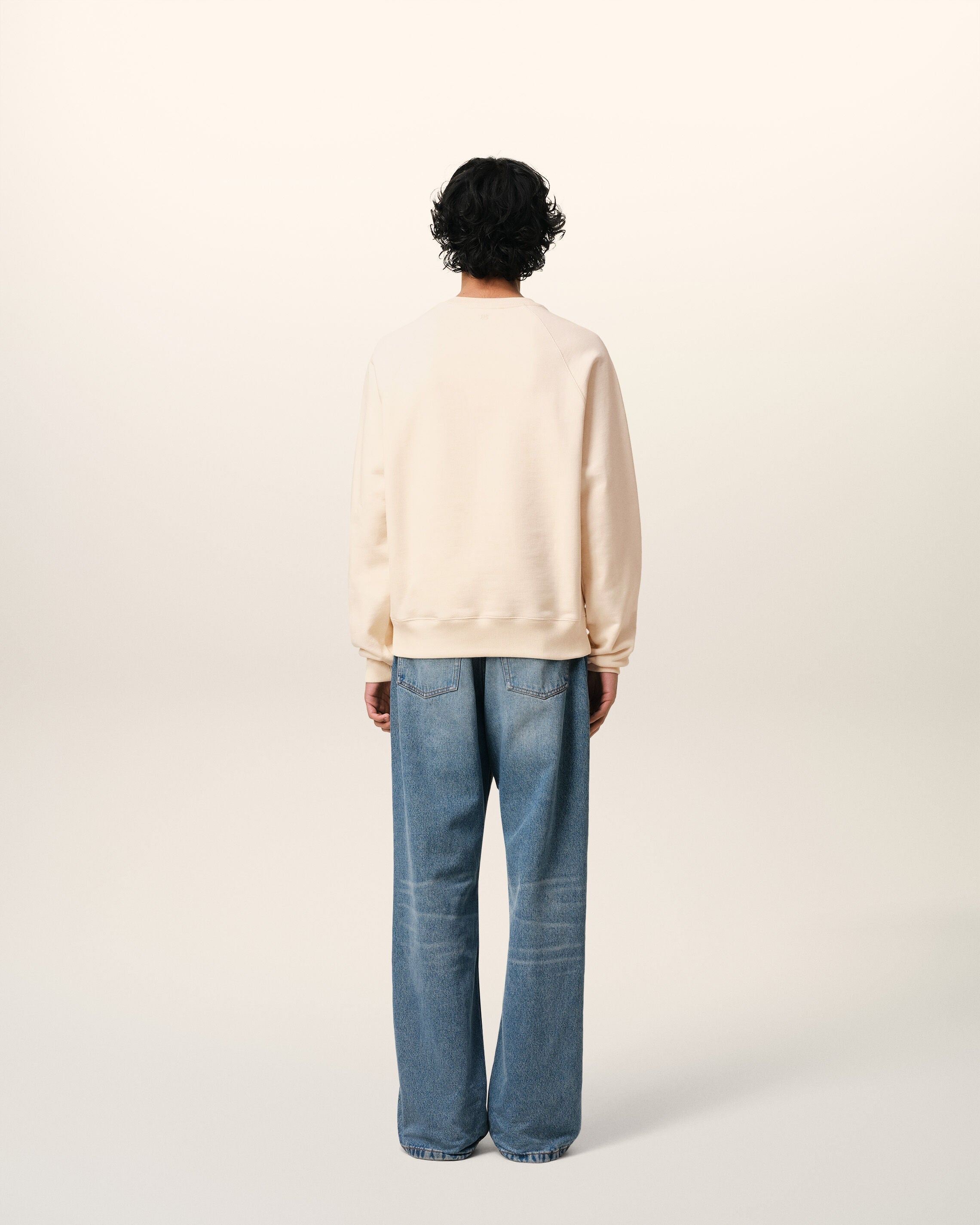 Sweatshirt Beige Patch Ami de Coeur En Coton