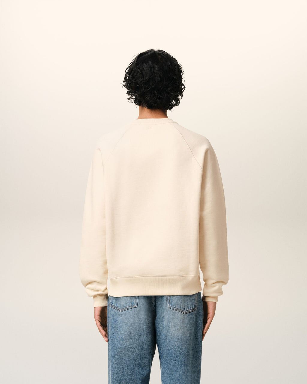 Sweatshirt Beige Patch Ami de Coeur En Coton