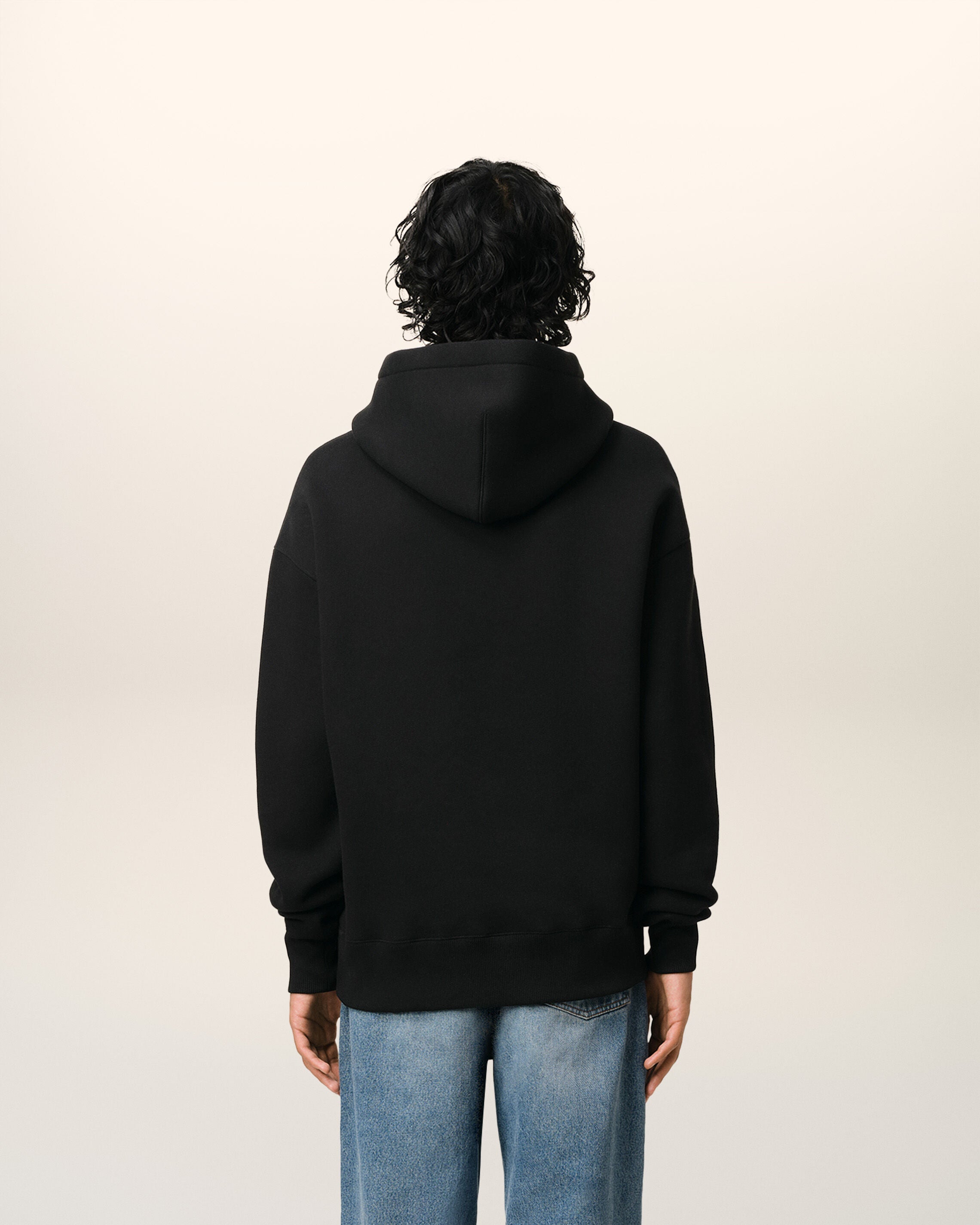 Hoodie Noir Ami de Coeur En Coton