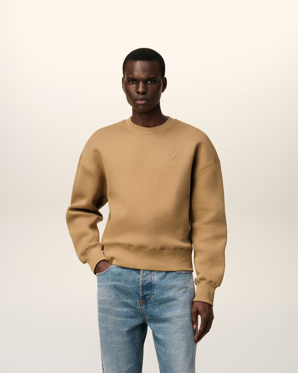 Sweatshirt Marron Ami De Coeur En Coton