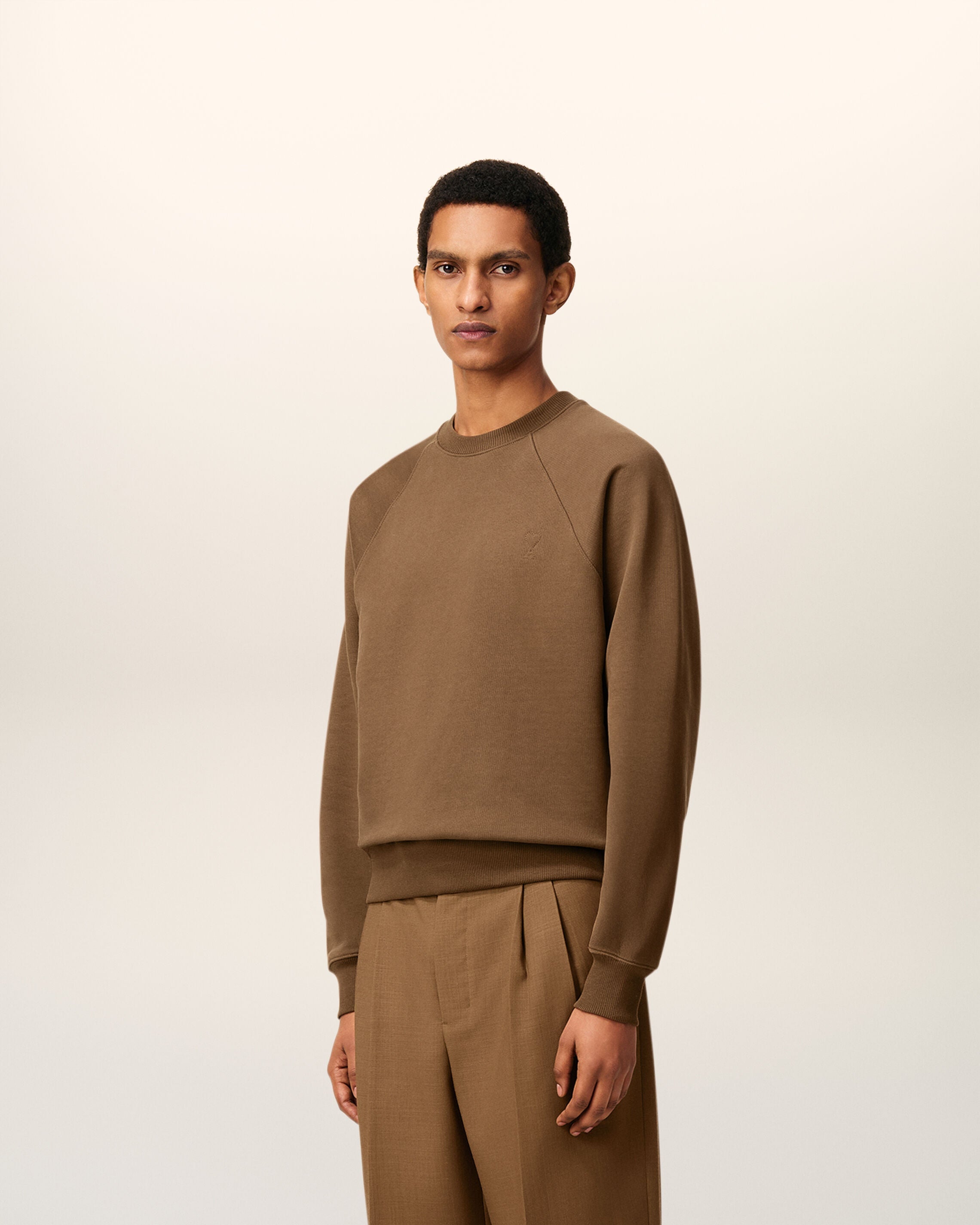 Sweatshirt Marron Ami De Coeur En Coton