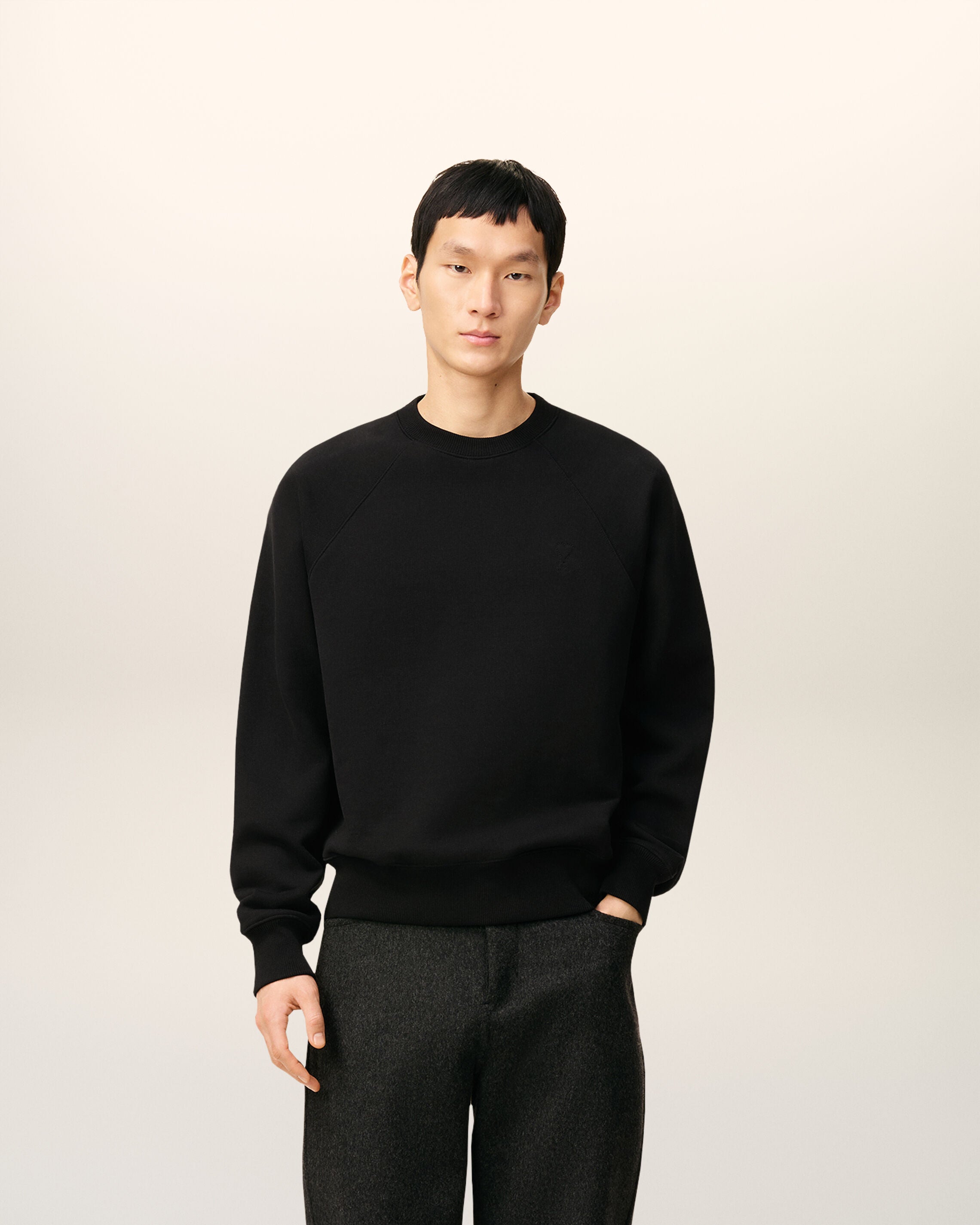 Sweatshirt Noir Ami De Coeur En Coton