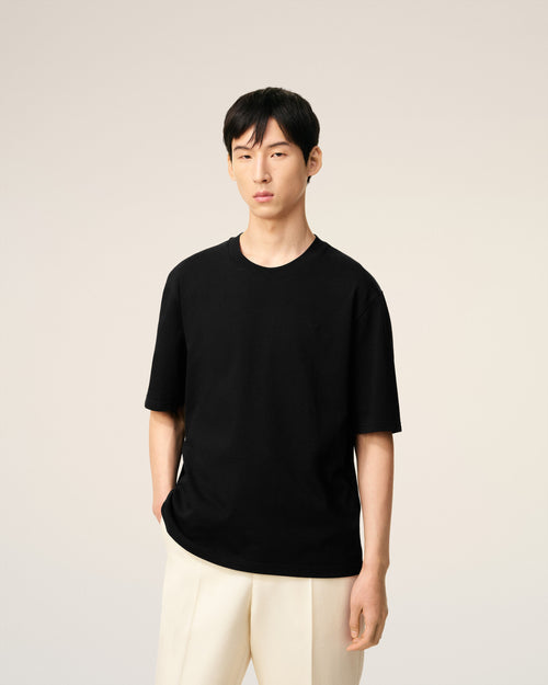 T-shirt Noir Ami De Coeur En Coton