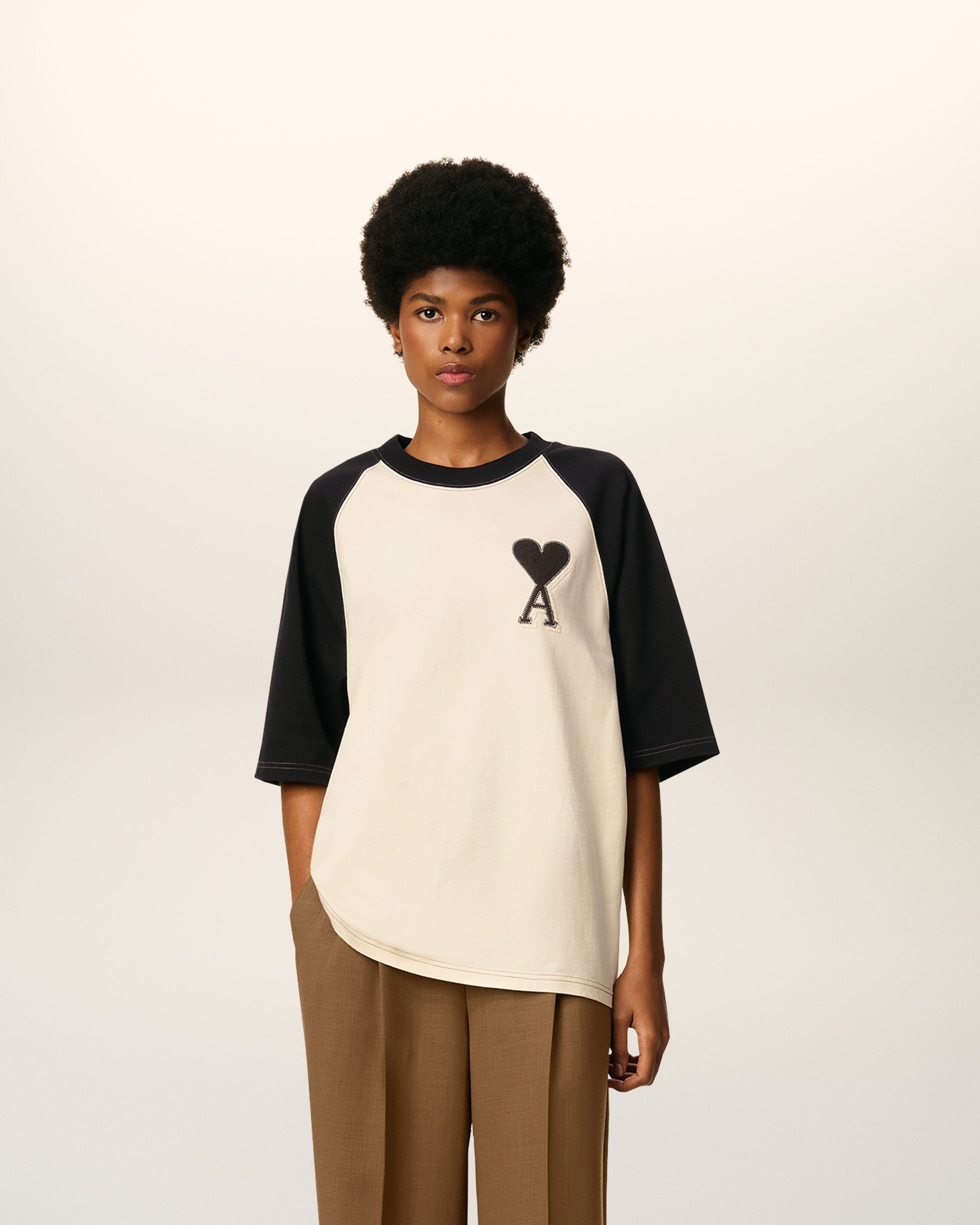 T-shirt Blanc Manches Courtes Ami De Coeur En Coton