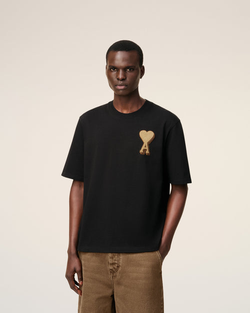 T-shirt Noir Ami De Coeur En Coton