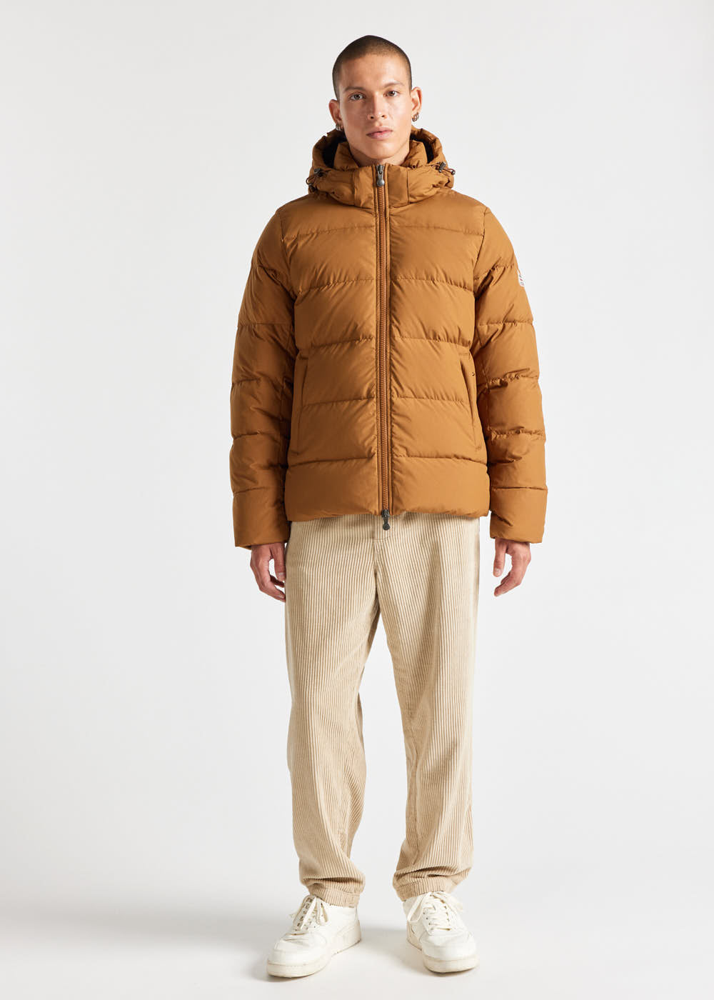 Doudoune à capuche amovible Pyrenex Spoutnic bleu marine