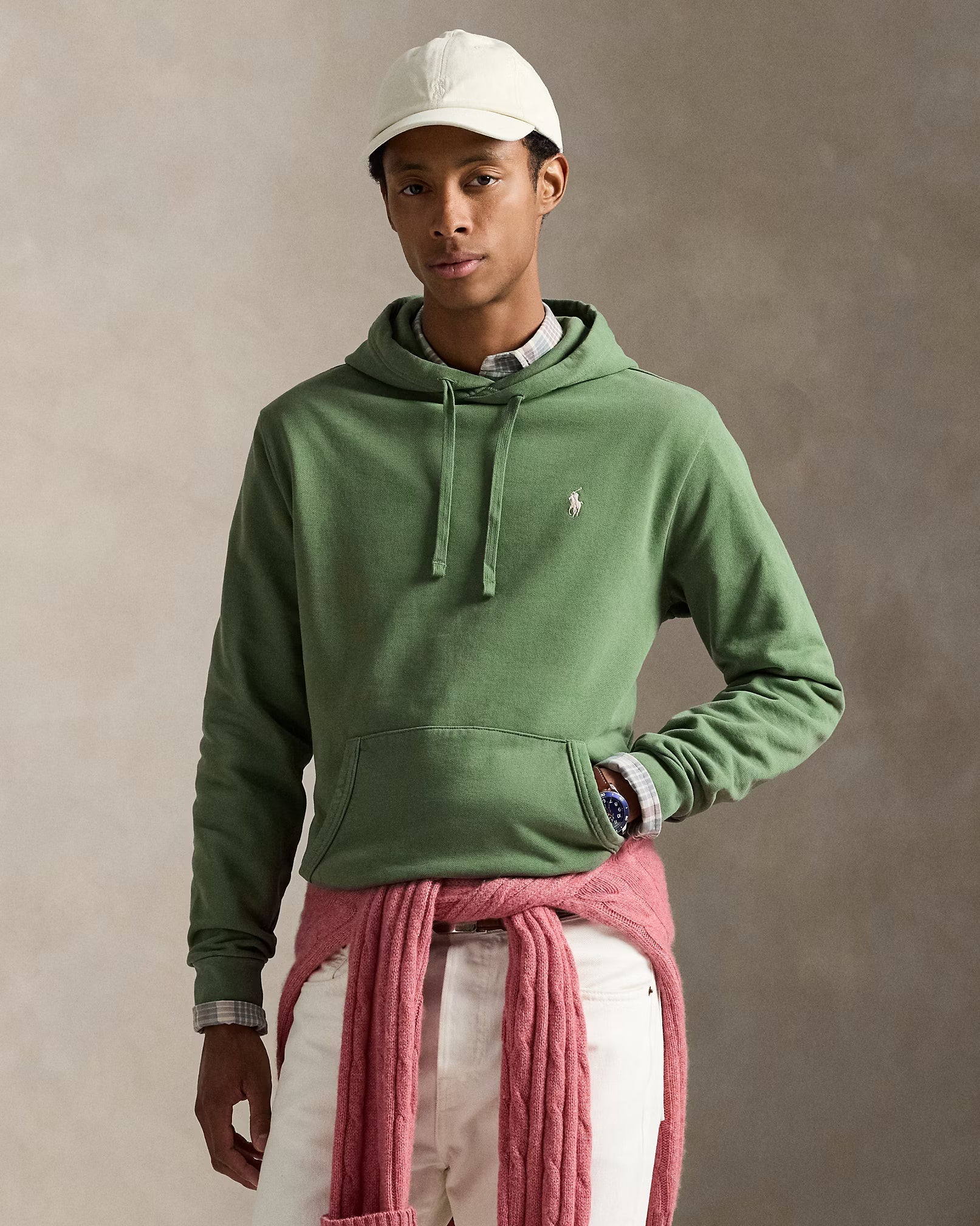 Sweat à capuche en molleton bouclé